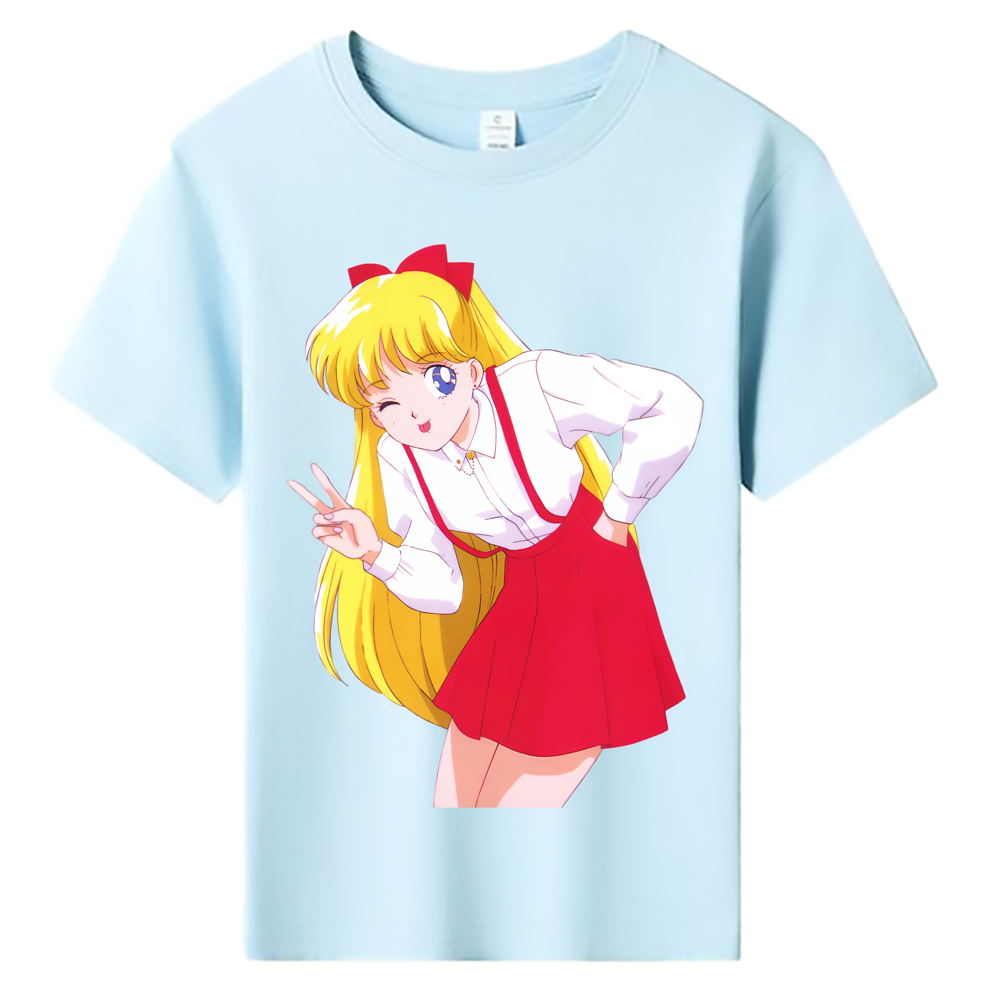 （画像用） 美少女戦士セーラームーン 愛野 美奈子 あいの みなこ Sailor Moon Aino Minako 綿100％キッズTシャツ（フロントプリント）